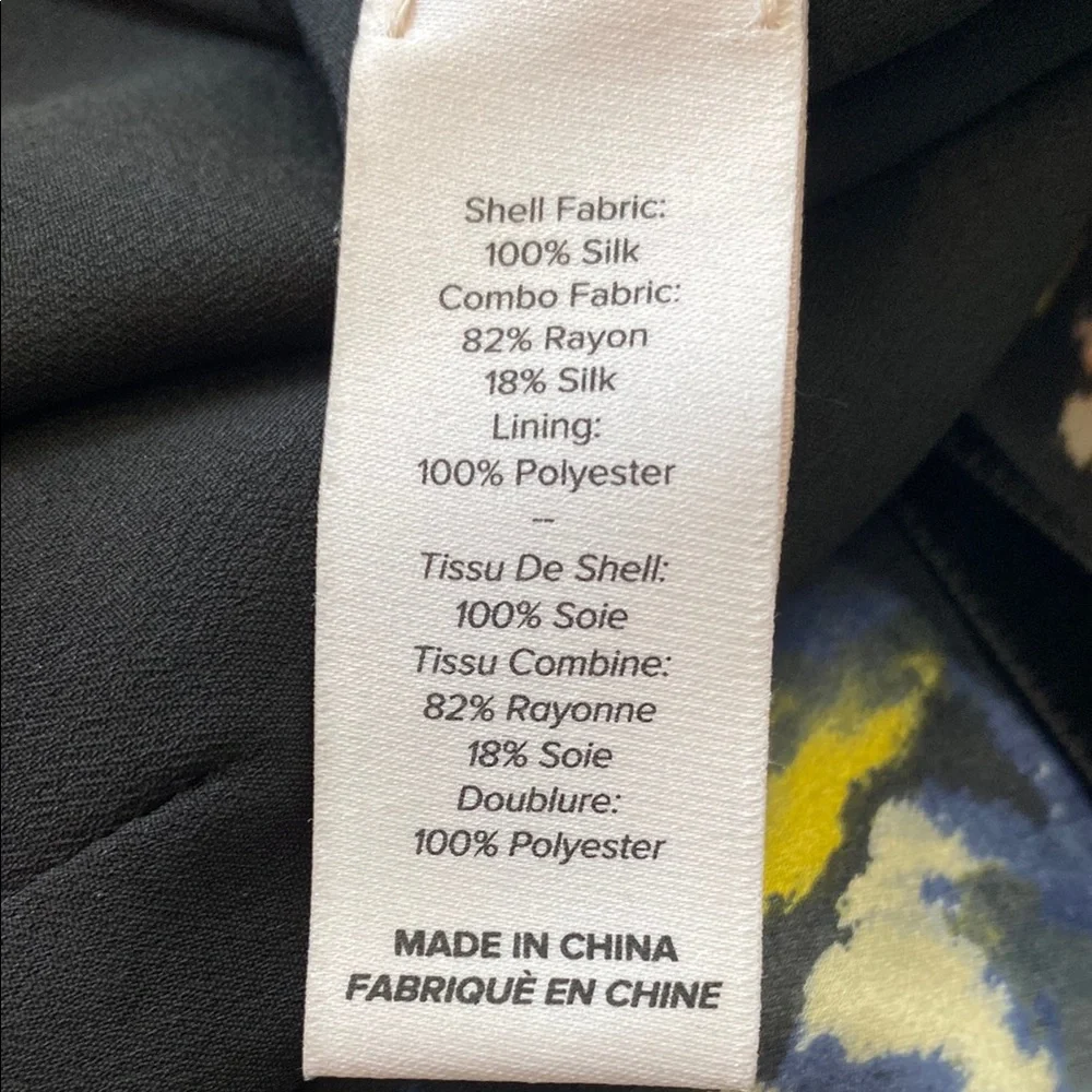 Cinq à Sept $397 Leena Silk Floral Black and White Dress Size 2 - Picture 7 of 7